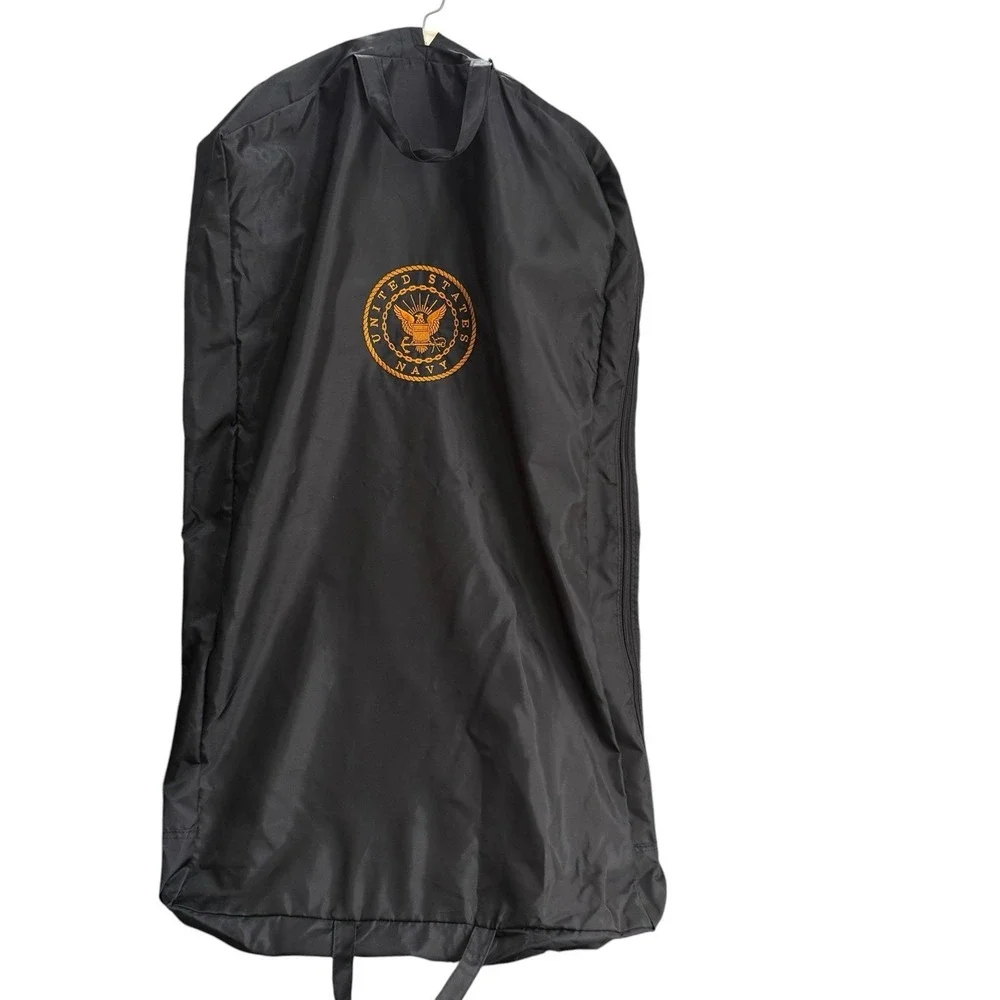 Vintage US Navy Black Garment Bag Nylon Folding Travel Luggage Suit 39